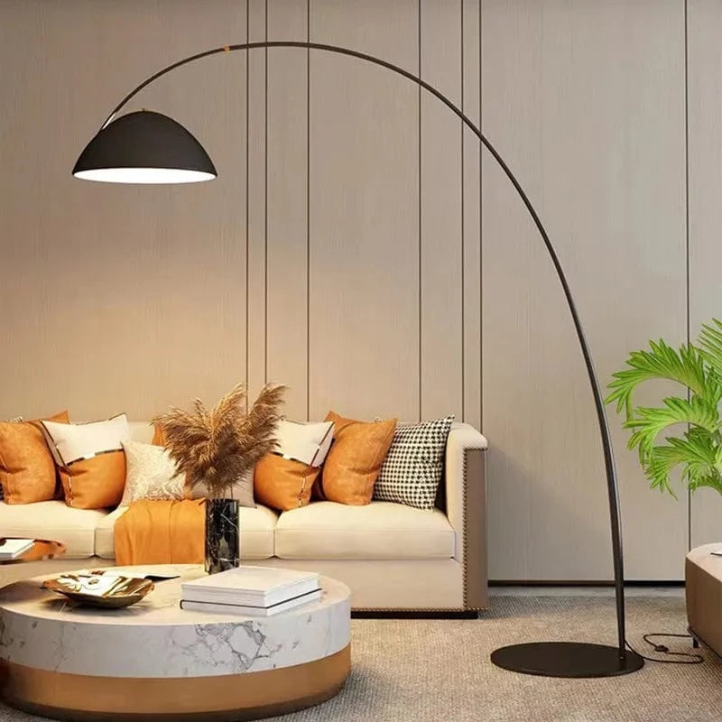 Modern Simple Arc Floor Lamp with Shade Norenza