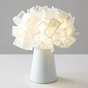Modern Slamp Clizia Desk Lamp - PVC Flower Design White Norenza