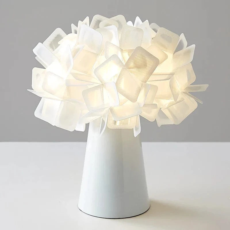 Modern Slamp Clizia Desk Lamp - PVC Flower Design White Norenza