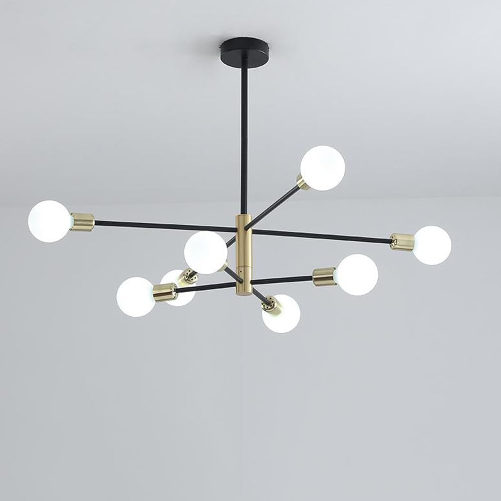 Modern Sputnik Satellite Pendant Light with 2/4/8 Heads Black Norenza