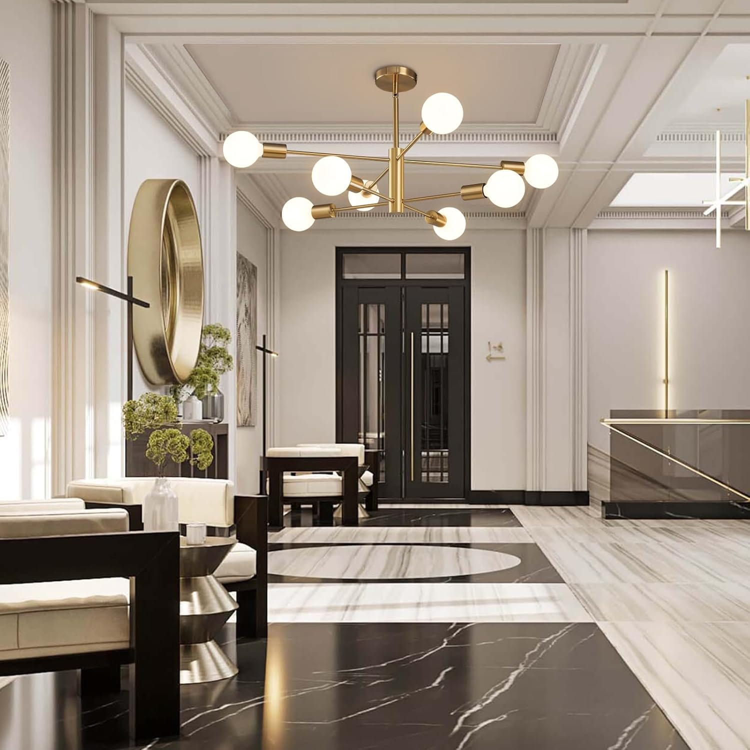 Modern Sputnik Satellite Pendant Light with 2/4/8 Heads Norenza