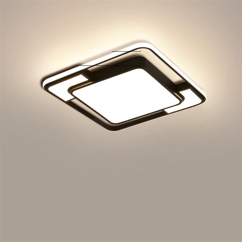 Modern Square Iron LED Ceiling Light for Indoor Lighting 20.5 in (52 cm) Norenza