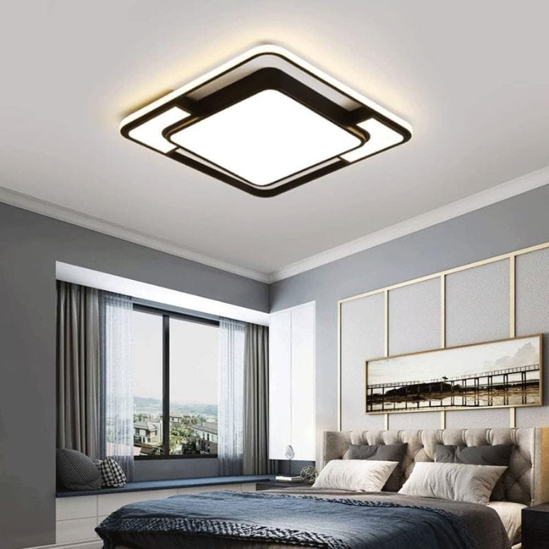 Modern Square Iron LED Ceiling Light for Indoor Lighting Norenza