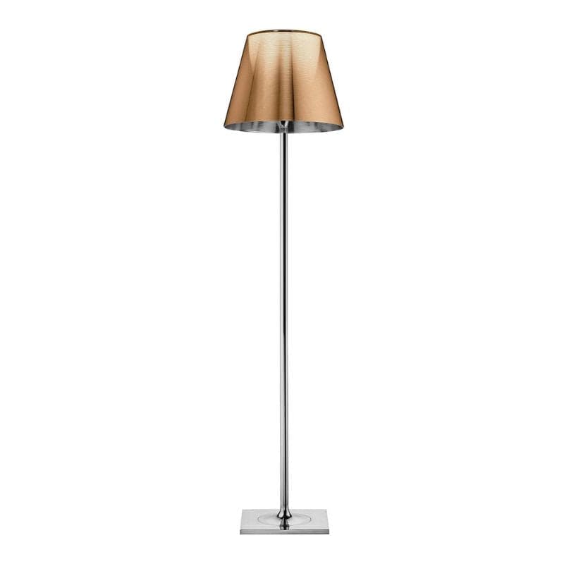 Modern Stainless Steel Floor Lamp with LED Acrylic Shade Bronze Norenza