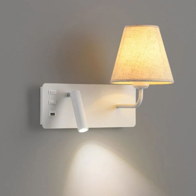 Modern USB Indoor LED Wall Sconce Black / Left side Norenza