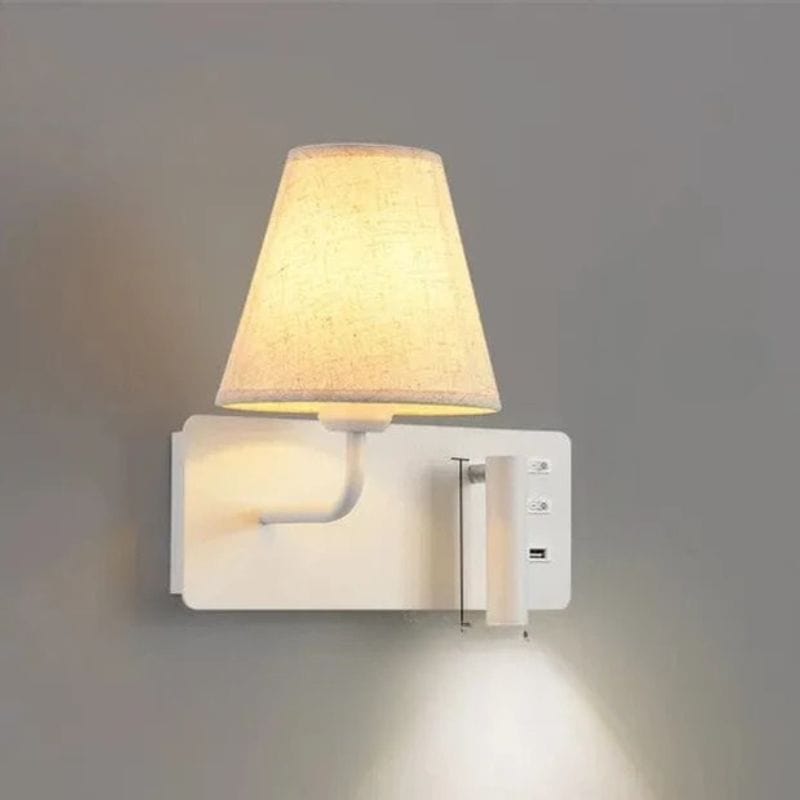 Modern USB Indoor LED Wall Sconce White / Right side Norenza