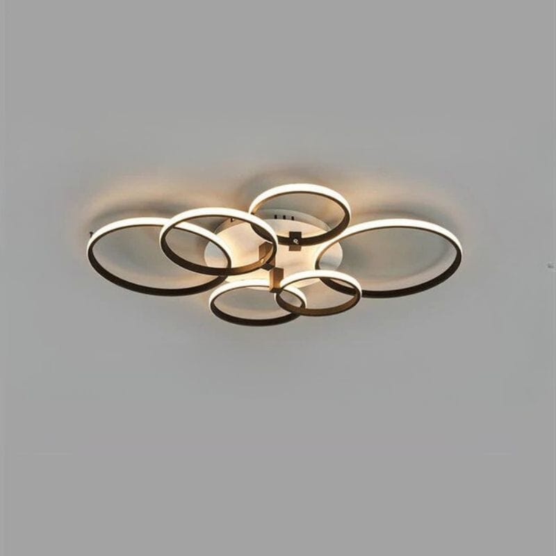 Modern Vexler LED Ring Ceiling Light 6 rings Norenza