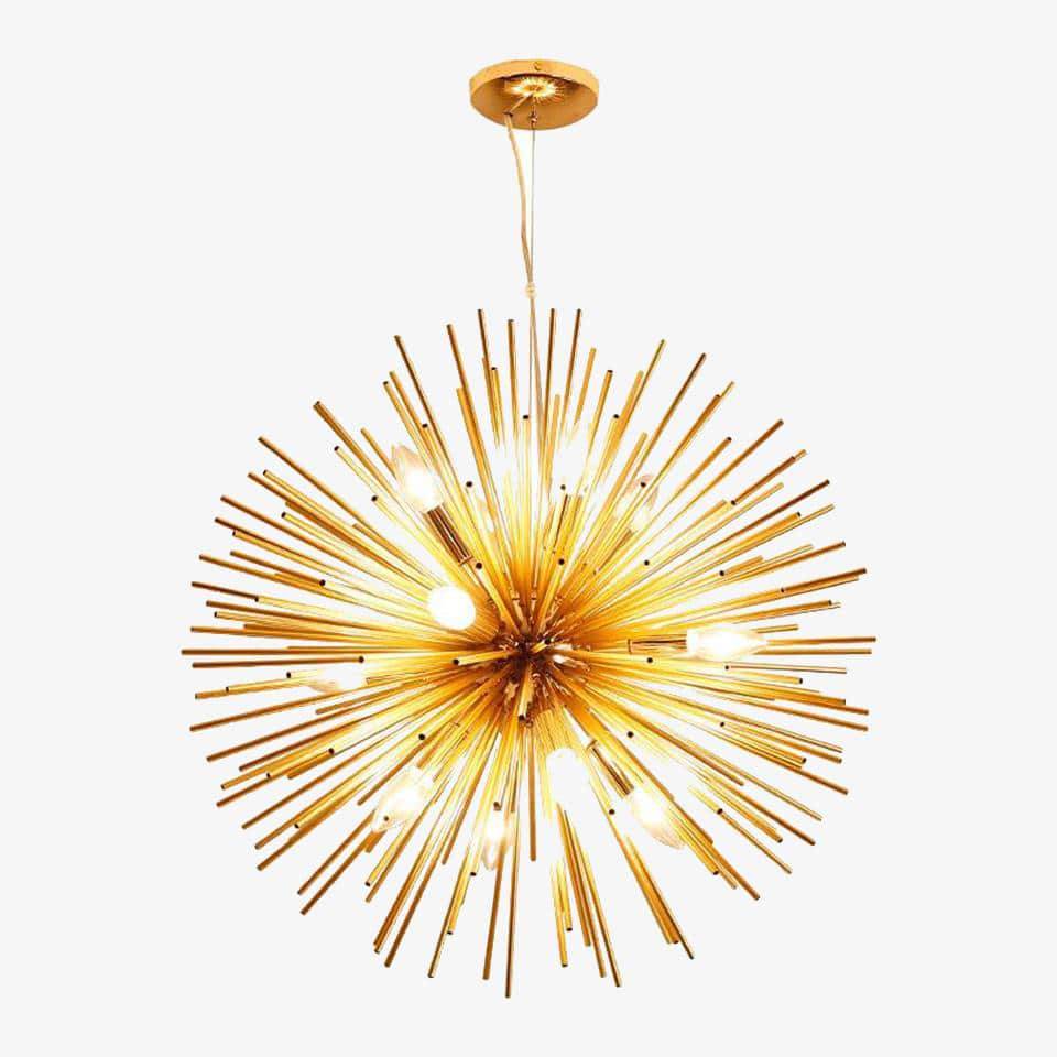 Modern Vintage Gold Aluminum Chandelier Norenza