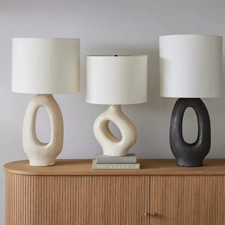 Modern Wabi-Sabi Artistic Resin Desk Lamp Norenza