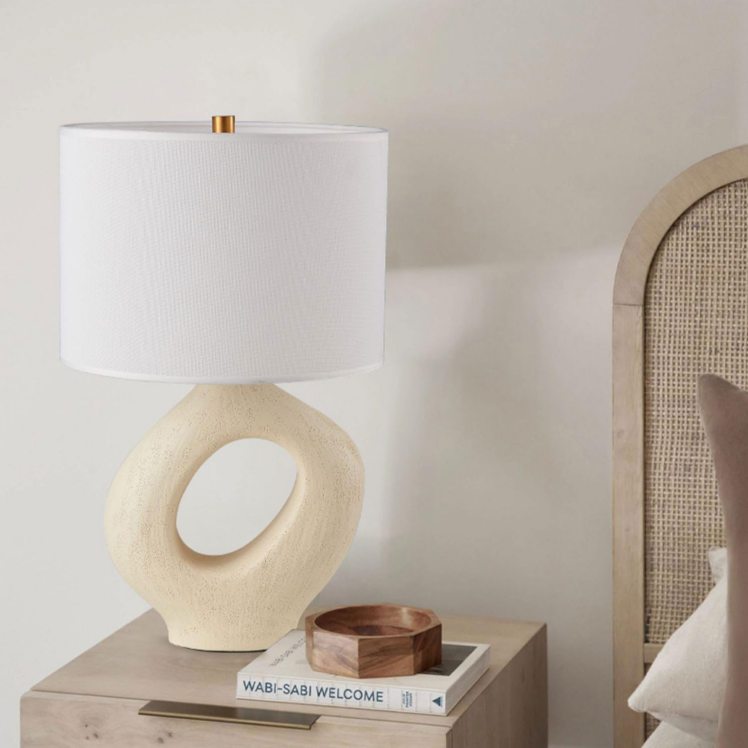 Modern Wabi-Sabi Artistic Resin Desk Lamp Norenza