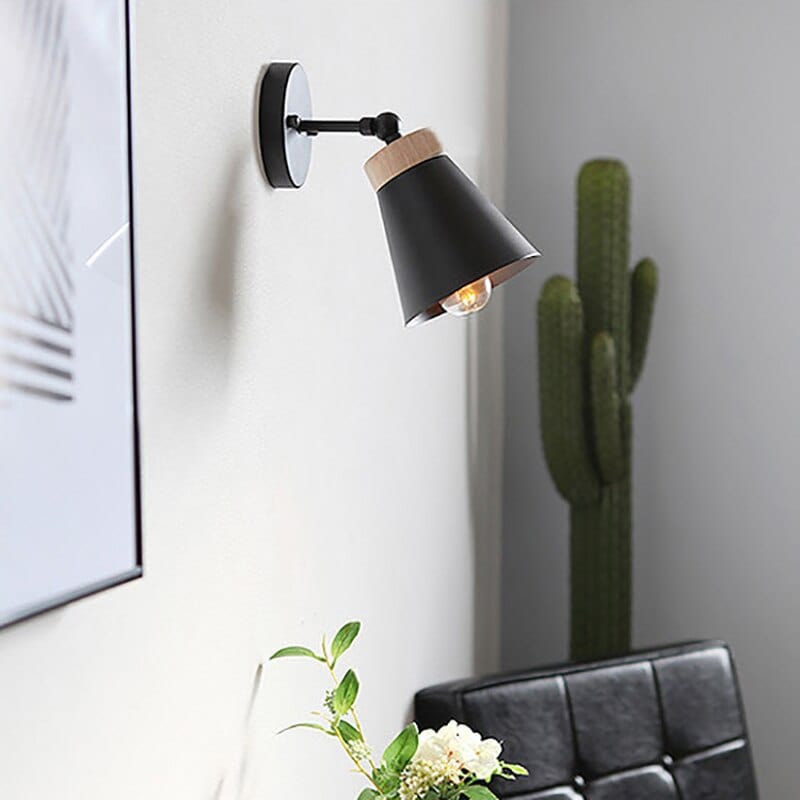 Modern Wall Sconce with Colorful Cone Shade Eddy Norenza