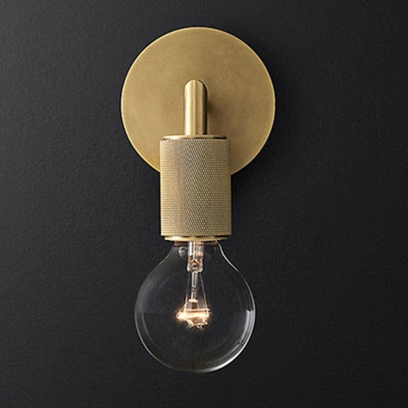 Modern Wall Sconce with Unique Gold Shade Larisa D Norenza