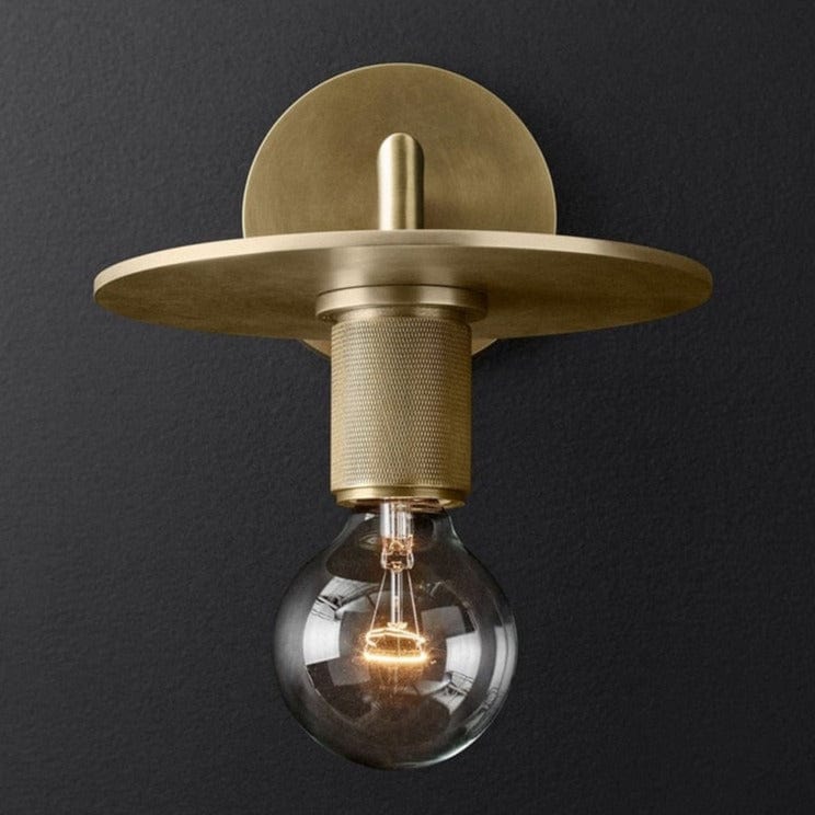 Modern Wall Sconce with Unique Gold Shade Larisa Norenza
