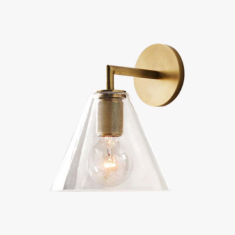 Modern Wall Sconce with Unique Gold Shade Larisa Norenza