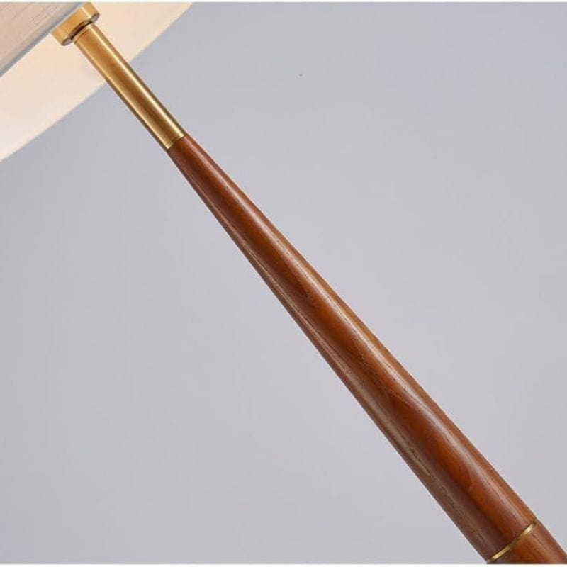 Modern Walnut Wood Floor Lamp with Decorative Fabric Norenza