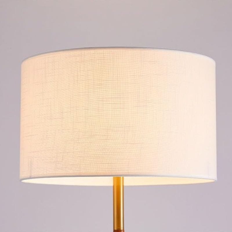 Modern Walnut Wood Floor Lamp with Decorative Fabric Norenza