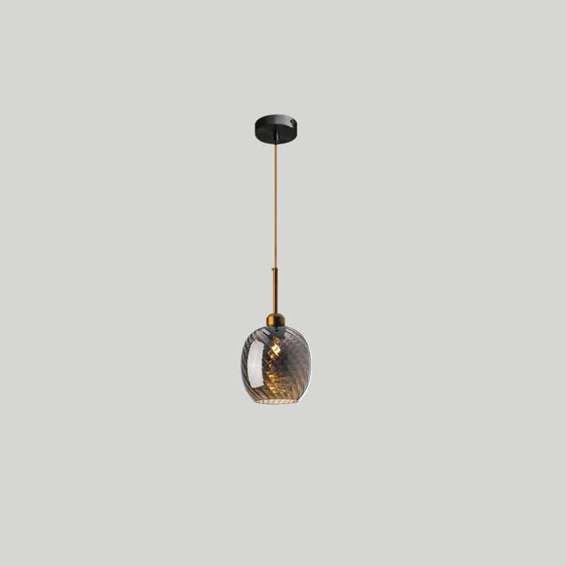Modern Water Grain Glass LED Pendant Light for Home Decor A / Gray Norenza