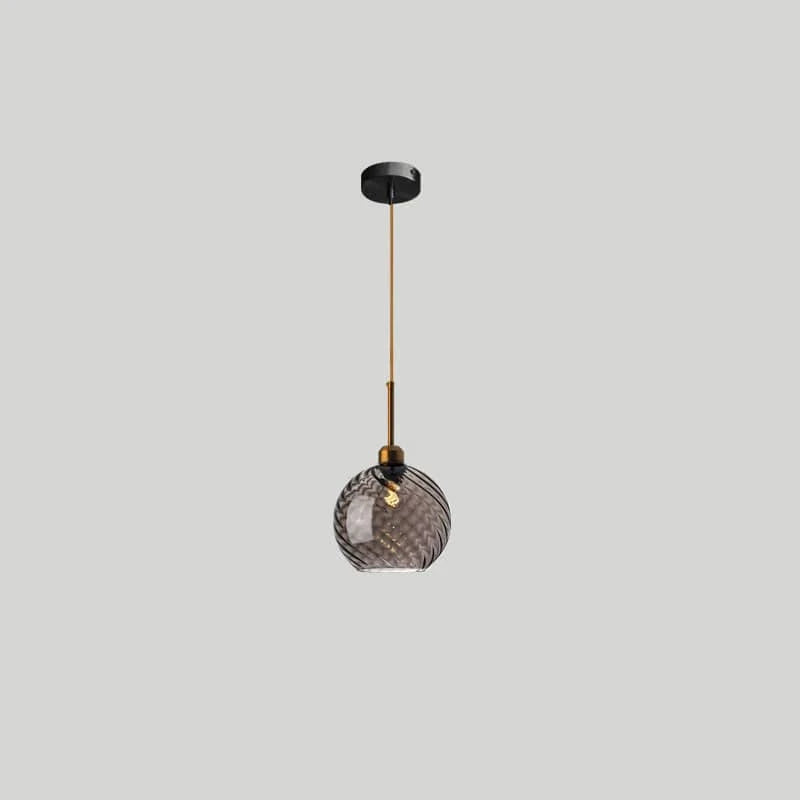 Modern Water Grain Glass LED Pendant Light for Home Decor B / Gray Norenza