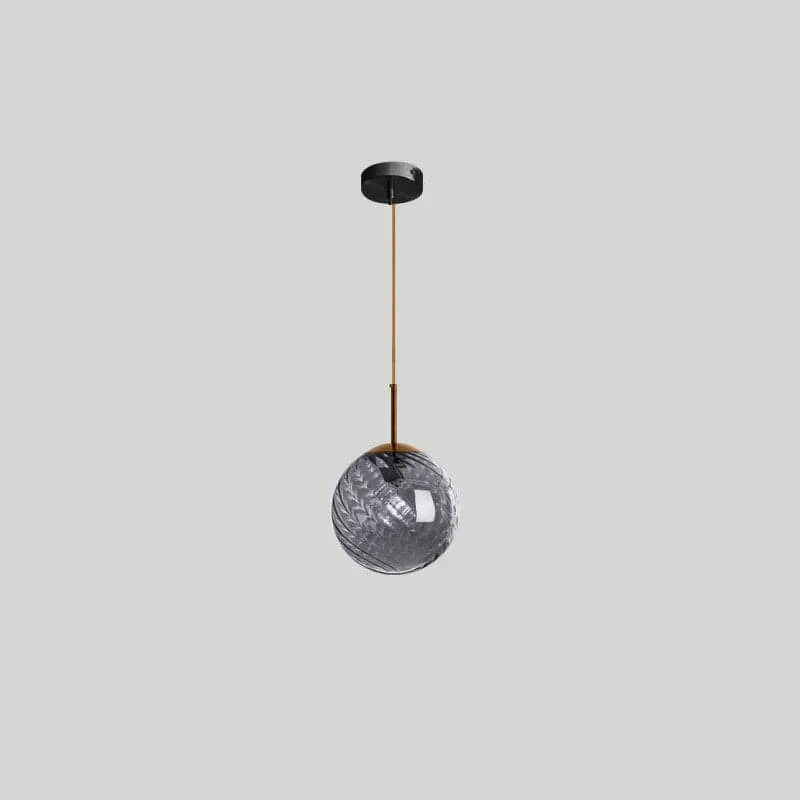 Modern Water Grain Glass LED Pendant Light for Home Decor C / Gray Norenza