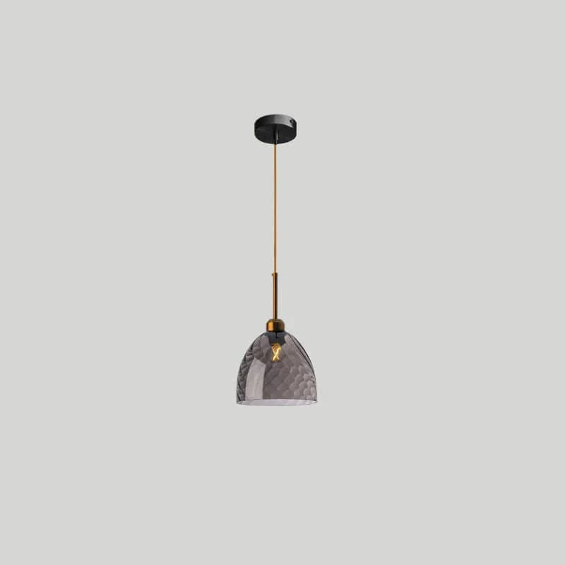 Modern Water Grain Glass LED Pendant Light for Home Decor D / Gray Norenza