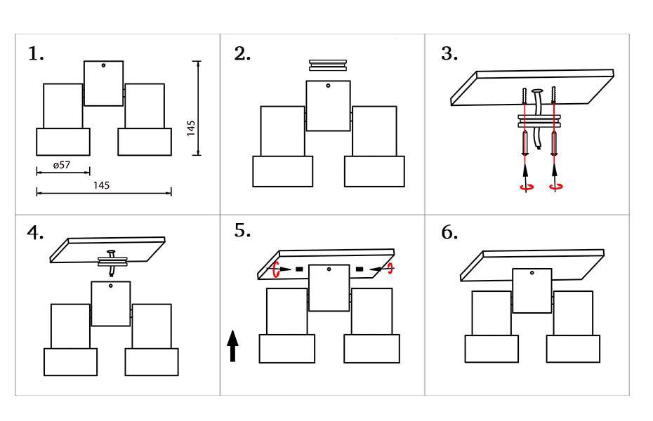 Modern White Aluminum Double LED Spotlight Norenza