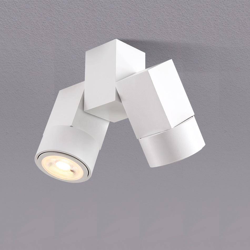 Modern White Aluminum Double LED Spotlight White Norenza