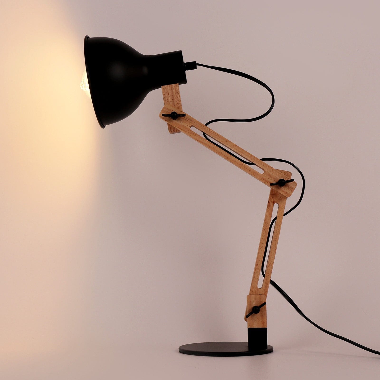 Modern Wooden Adjustable Desk Lamp Vaz Norenza