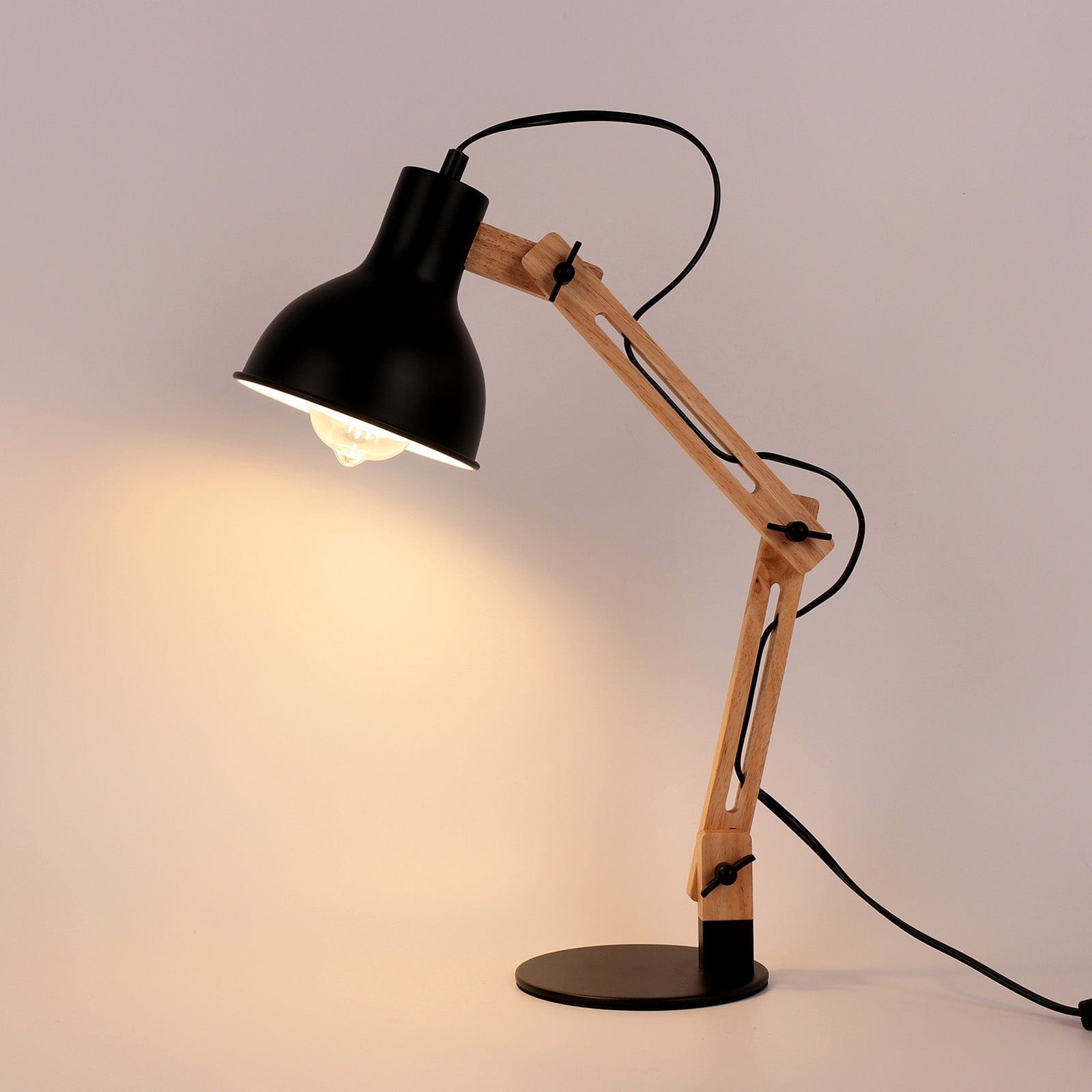 Modern Wooden Adjustable Desk Lamp Vaz Norenza