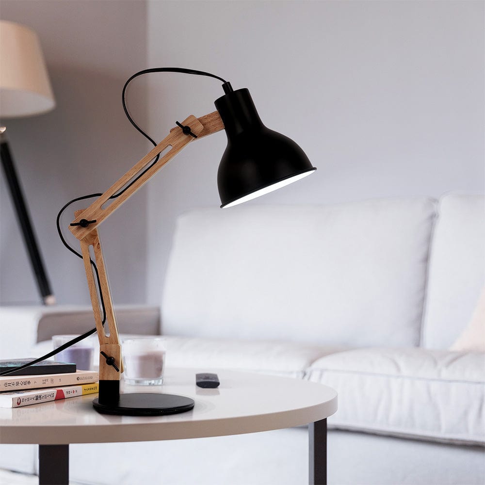 Modern Wooden Adjustable Desk Lamp Vaz Norenza