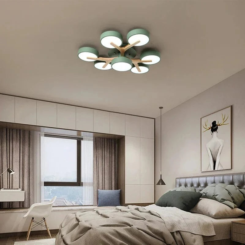Modern Wooden Ceiling Light Fixture - Elegant Interior Design Norenza