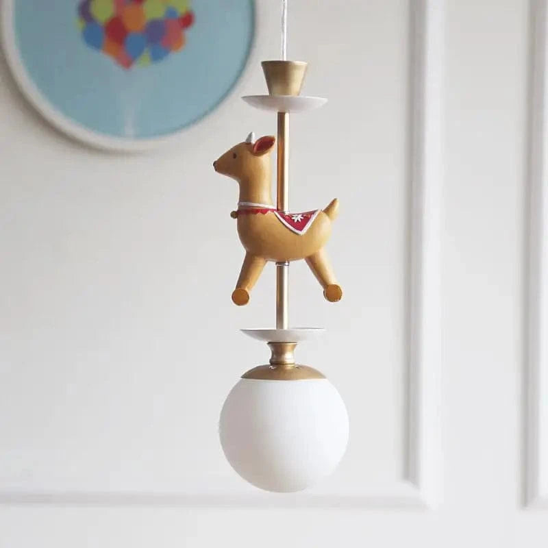 Modern Wooden Hanging Bedside Lamp for Kids 1 light Norenza