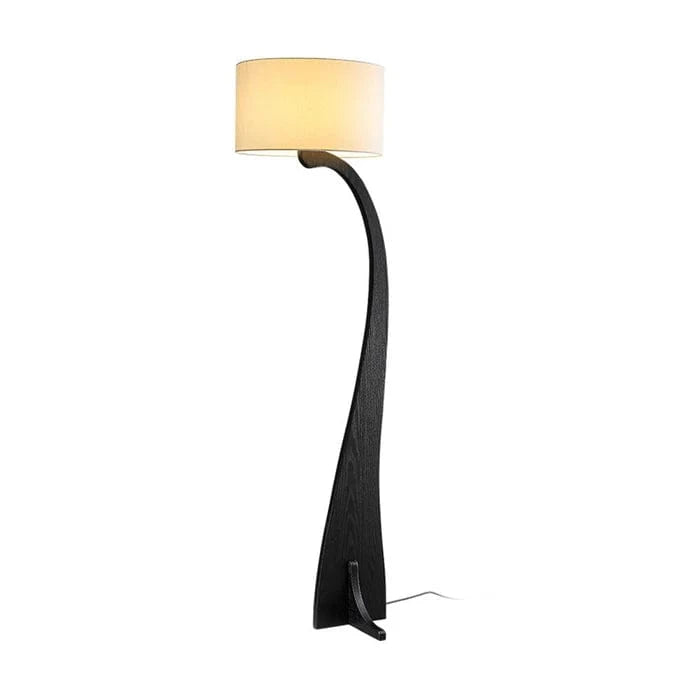 Modern Wooden LED Floor Lamp - Stylish Decorative Lighting Black Norenza
