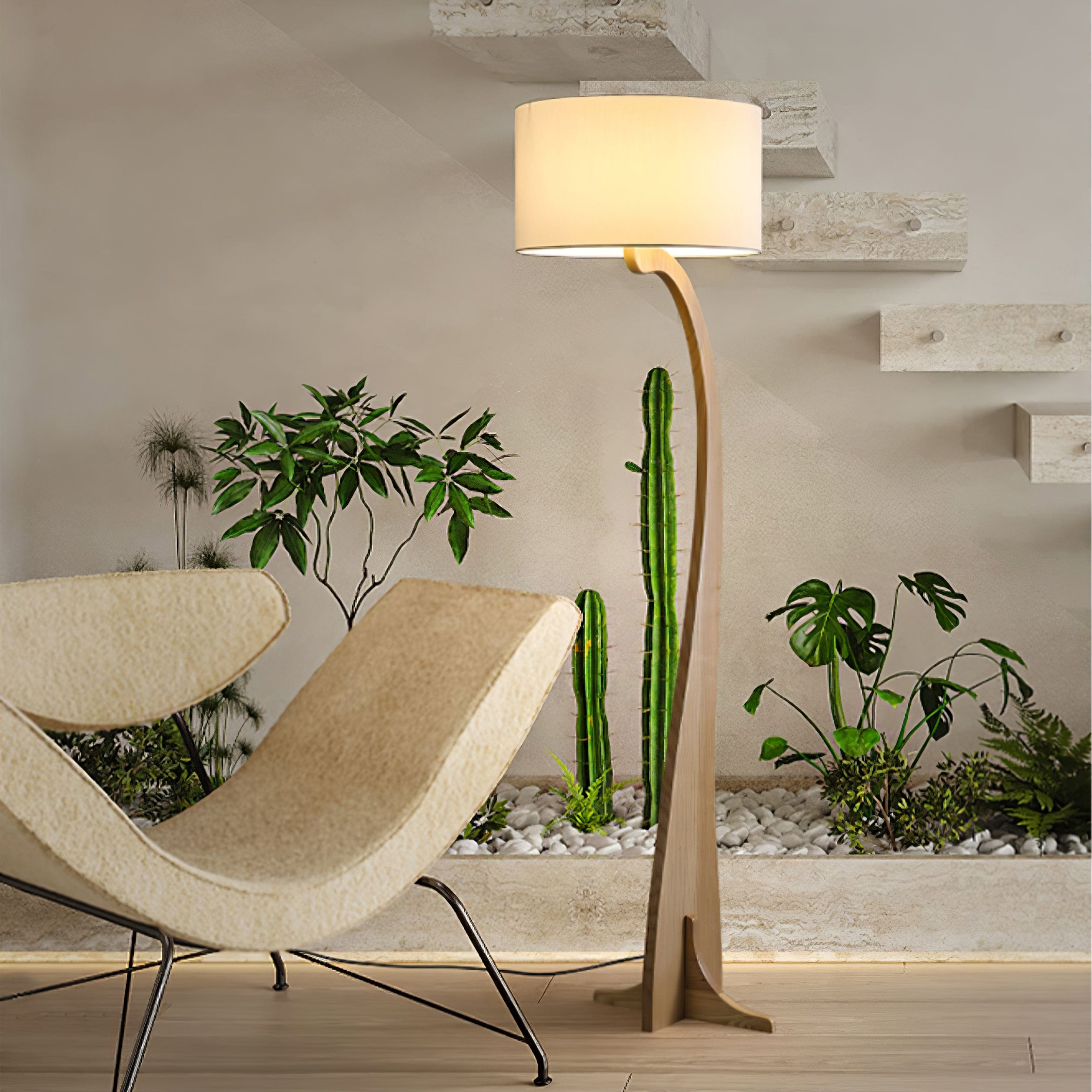 Modern Wooden LED Floor Lamp - Stylish Decorative Lighting Norenza