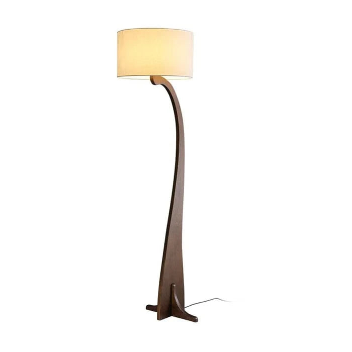 Modern Wooden LED Floor Lamp - Stylish Decorative Lighting Walnut Norenza