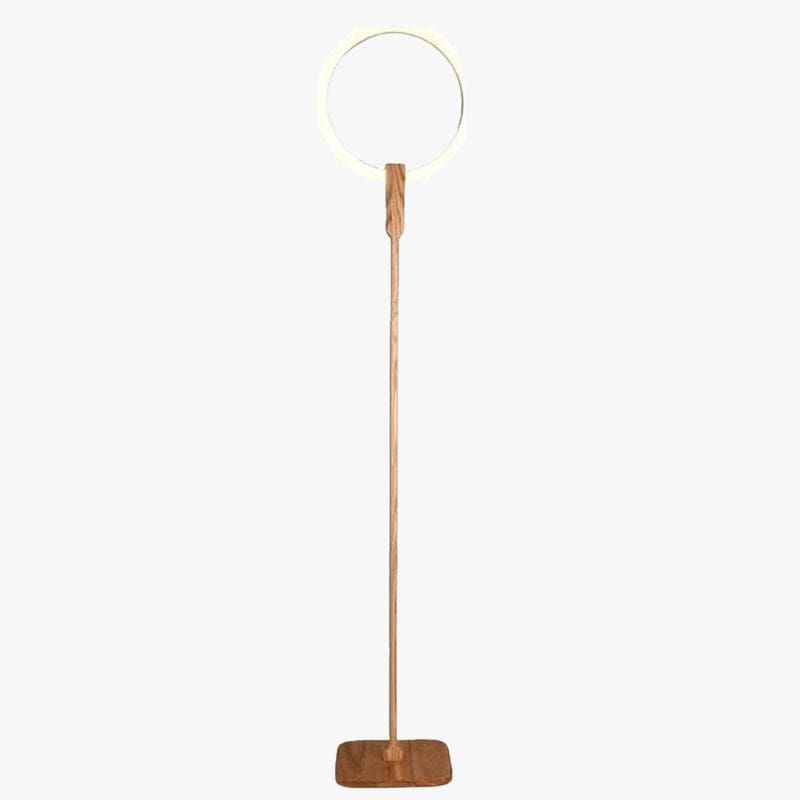 Modern Wooden LED Floor Lamp with Ring Design 1 light Norenza