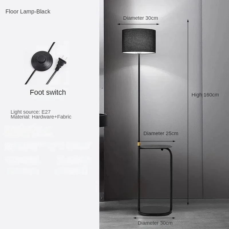 Multifunctional Minimalist Floor Lamp with Foot Switch Norenza