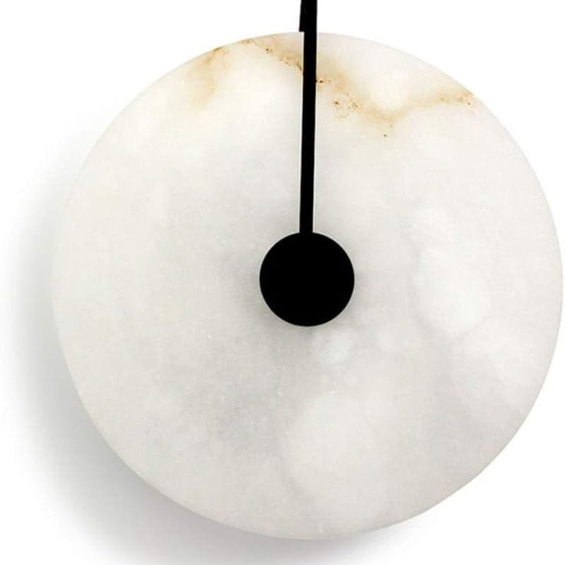 Natural Marble LED Wall Sconce Black Norenza