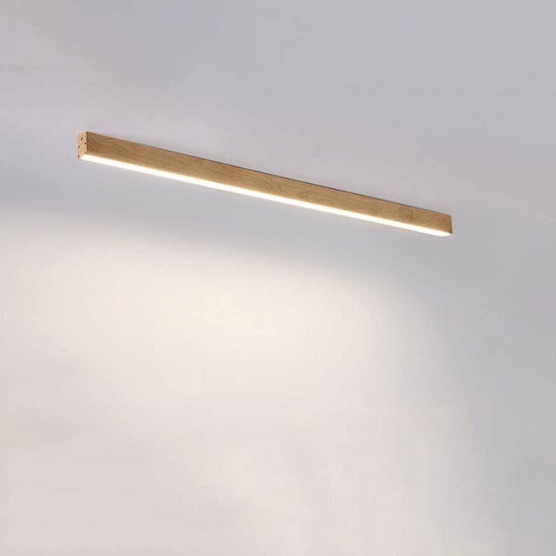 Nordic Aluminum LED Ceiling Light for Walkways 24" (60 cm) / Natural Wood Norenza