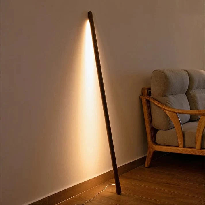 Nordic Black Walnut Ash Wall-Mounted Floor Lamp for Bedroom and Living Room LED Ambient Light Norenza