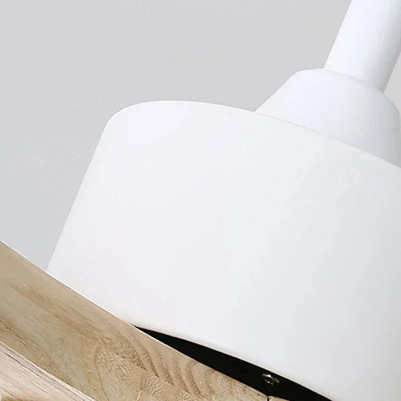 Nordic Ceiling Fan with Remote Light in Wood and Metal Norenza