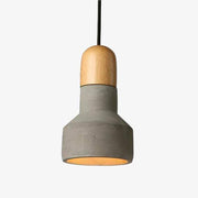 Nordic Cement and Wood LED Pendant Light Gray Norenza