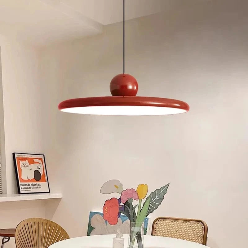 Nordic Cream LED Pendant Light - UFO Style for Living Room, Bedroom, Restaurant & Hotel Indoor Lighting Norenza
