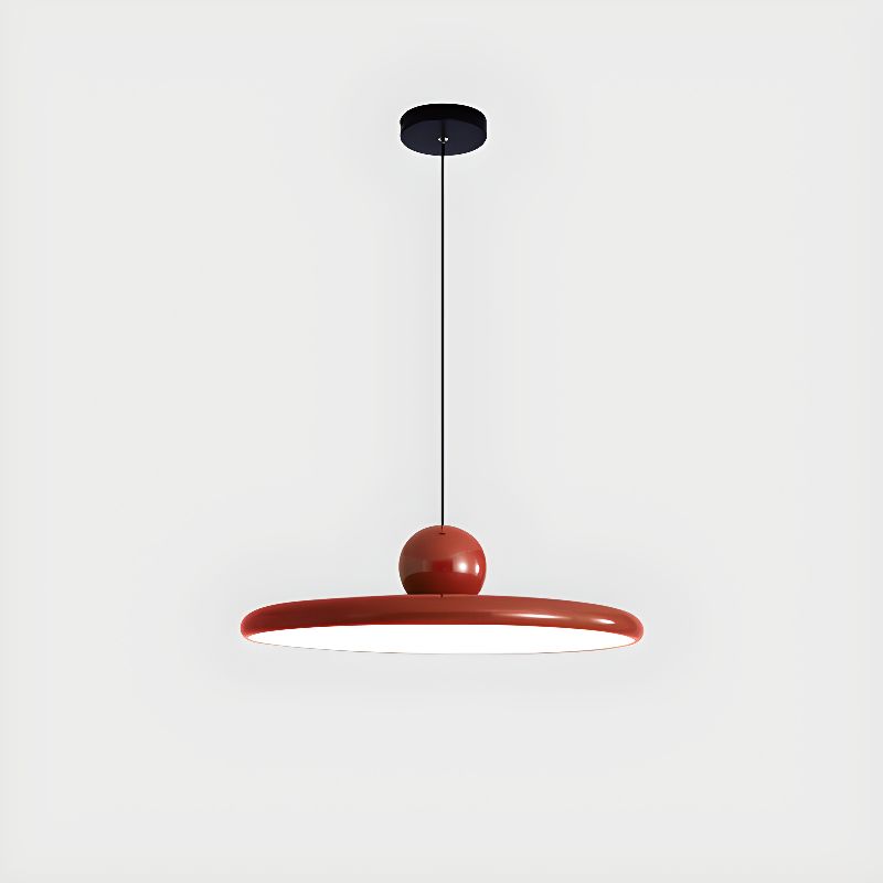 Nordic Cream LED Pendant Light - UFO Style for Living Room, Bedroom, Restaurant & Hotel Indoor Lighting Red Norenza