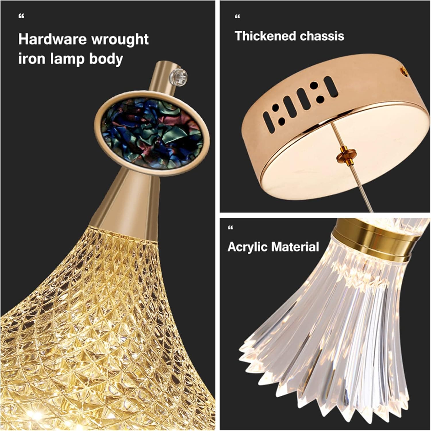 Nordic Crystal LED Ceiling Light Chandelier for Living Room & Bedroom Norenza