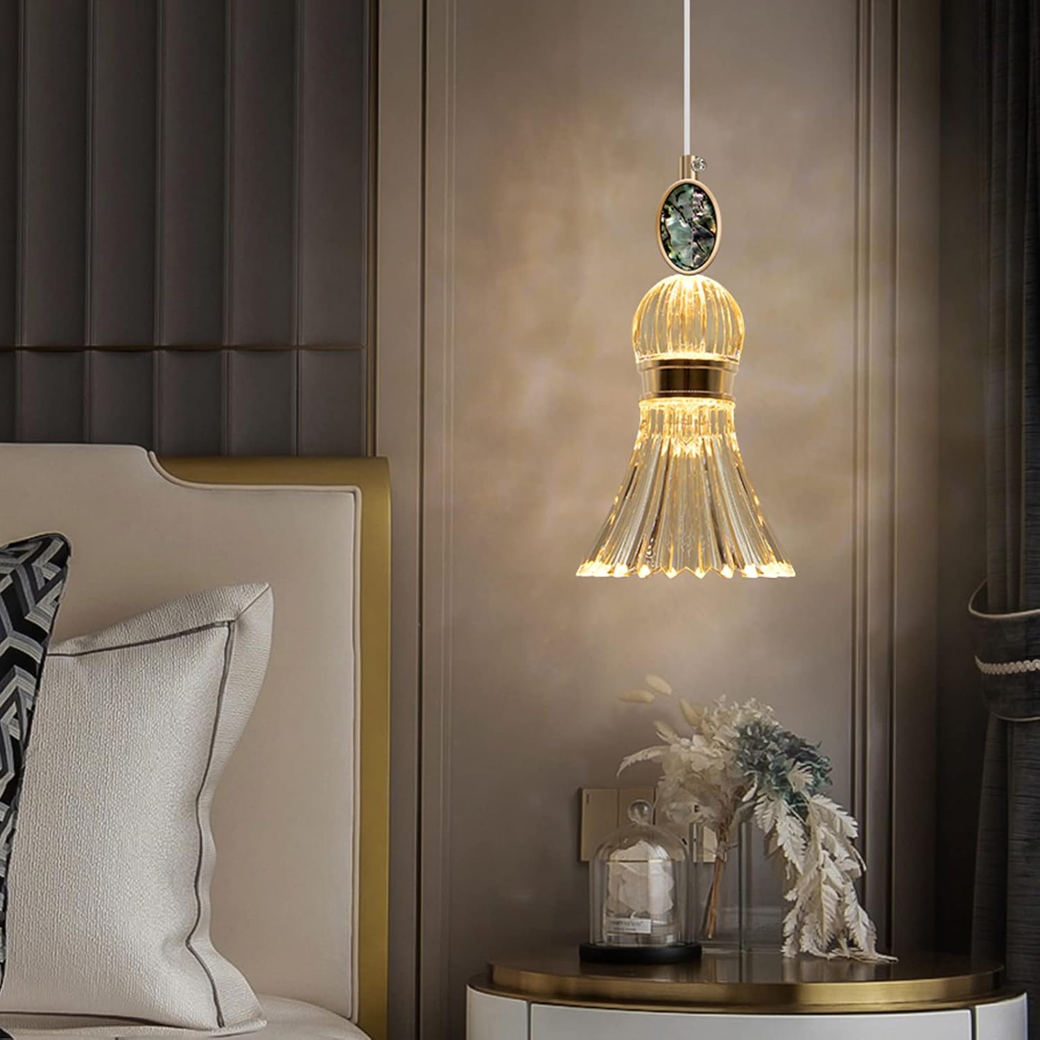 Nordic Crystal LED Ceiling Light Chandelier for Living Room & Bedroom TYPE H Norenza