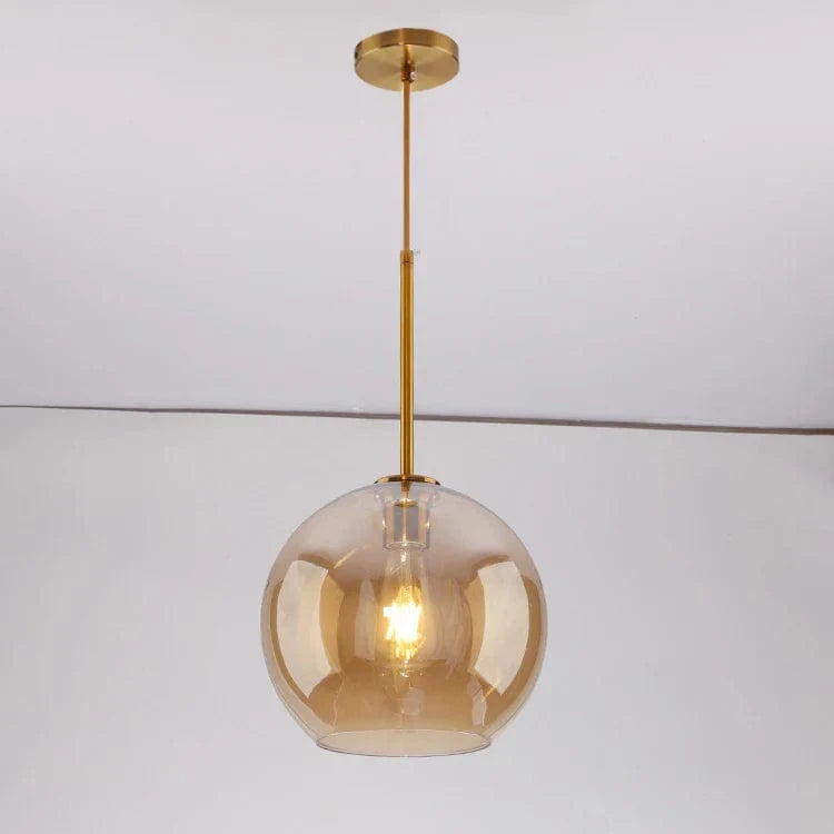Nordic Design Glass LED Pendant Light - Stylish Indoor Decor Brown Norenza