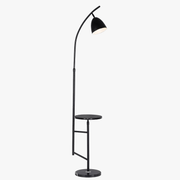 Nordic Design Gold Shelf Floor Lamp for Living Room, Marble Nightstand Light Black Norenza