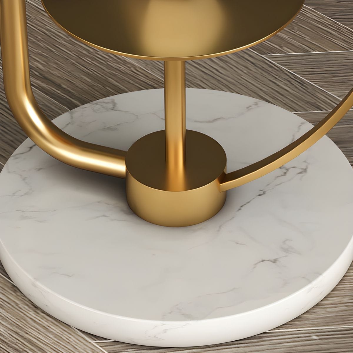 Nordic Design Gold Shelf Floor Lamp for Living Room, Marble Nightstand Light Norenza