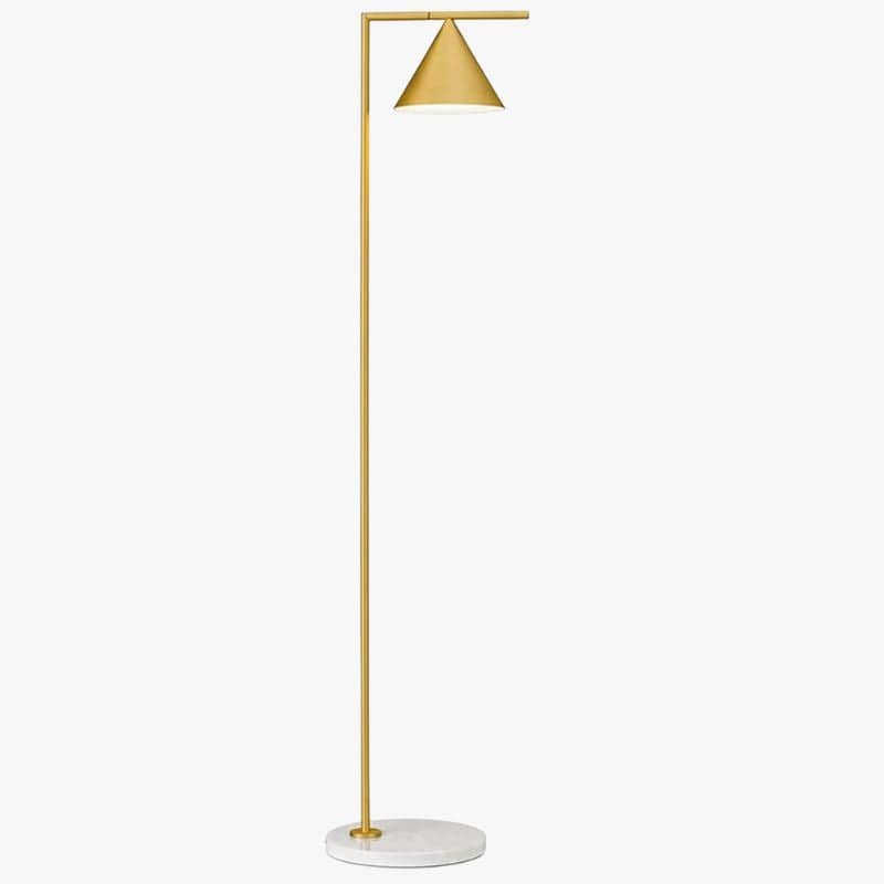 Nordic Design LED Floor Lamp with Marble Base (Black or Gold) Gold Norenza