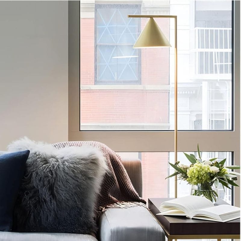 Nordic Design LED Floor Lamp with Marble Base (Black or Gold) Norenza